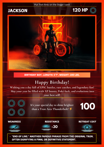 Tron Ares Invitation Card - CreativeRino