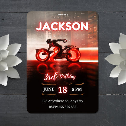 Editable Tron Birthday Invitation - CreativeRino