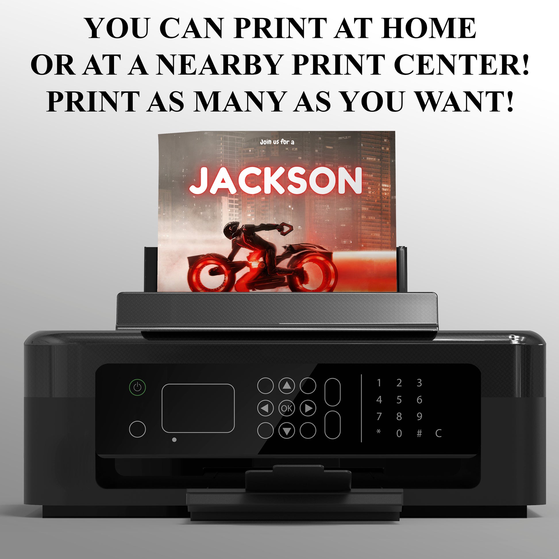 Editable Tron Birthday Invitation - CreativeRino