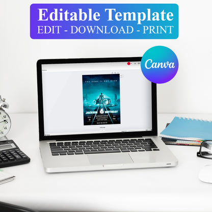 Tron Birthday Invitation Template - CreativeRino