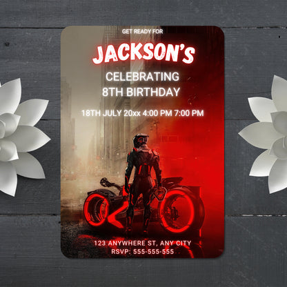Printable Tron Birthday Invitation - CreativeRino