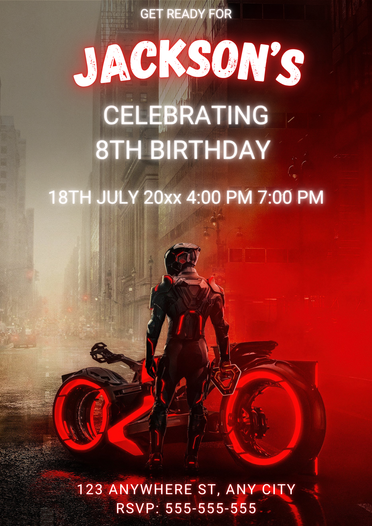 Printable Tron Birthday Invitation - CreativeRino