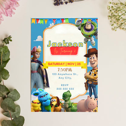 Toy Story Birthday Invitation Template - CreativeRino