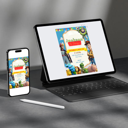 Toy Story Birthday Invitation Template - CreativeRino