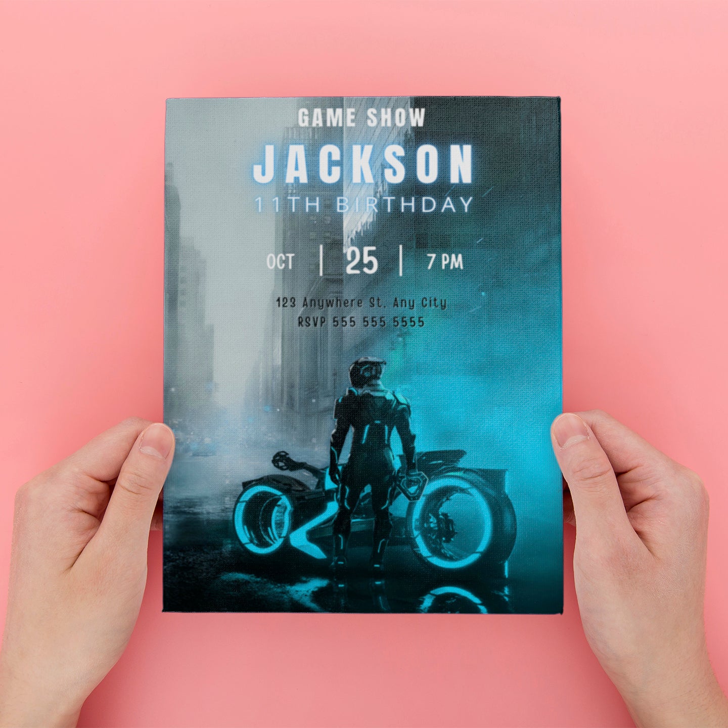 Digital Tron Birthday Invitation - CreativeRino