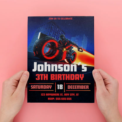 Tron Ares Birthday Party Template - CreativeRino