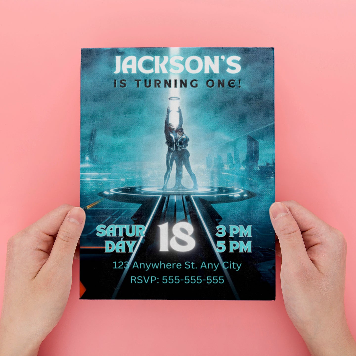 Tron Ares Birthday Party Invite - CreativeRino
