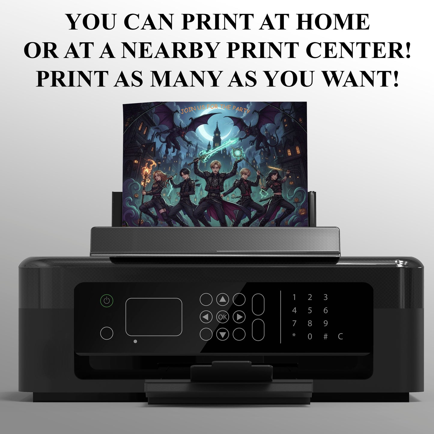 Kpop Demon Hunters Halloween Birthday Invitation - CreativeRino