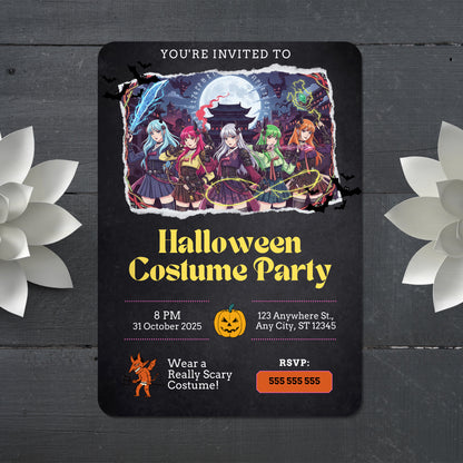 Kpop Demon Hunters Halloween Costume Party Invitation - CreativeRino