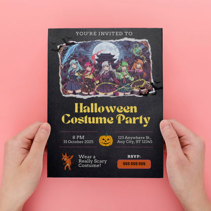 Kpop Demon Hunters Halloween Costume Party Invitation - CreativeRino