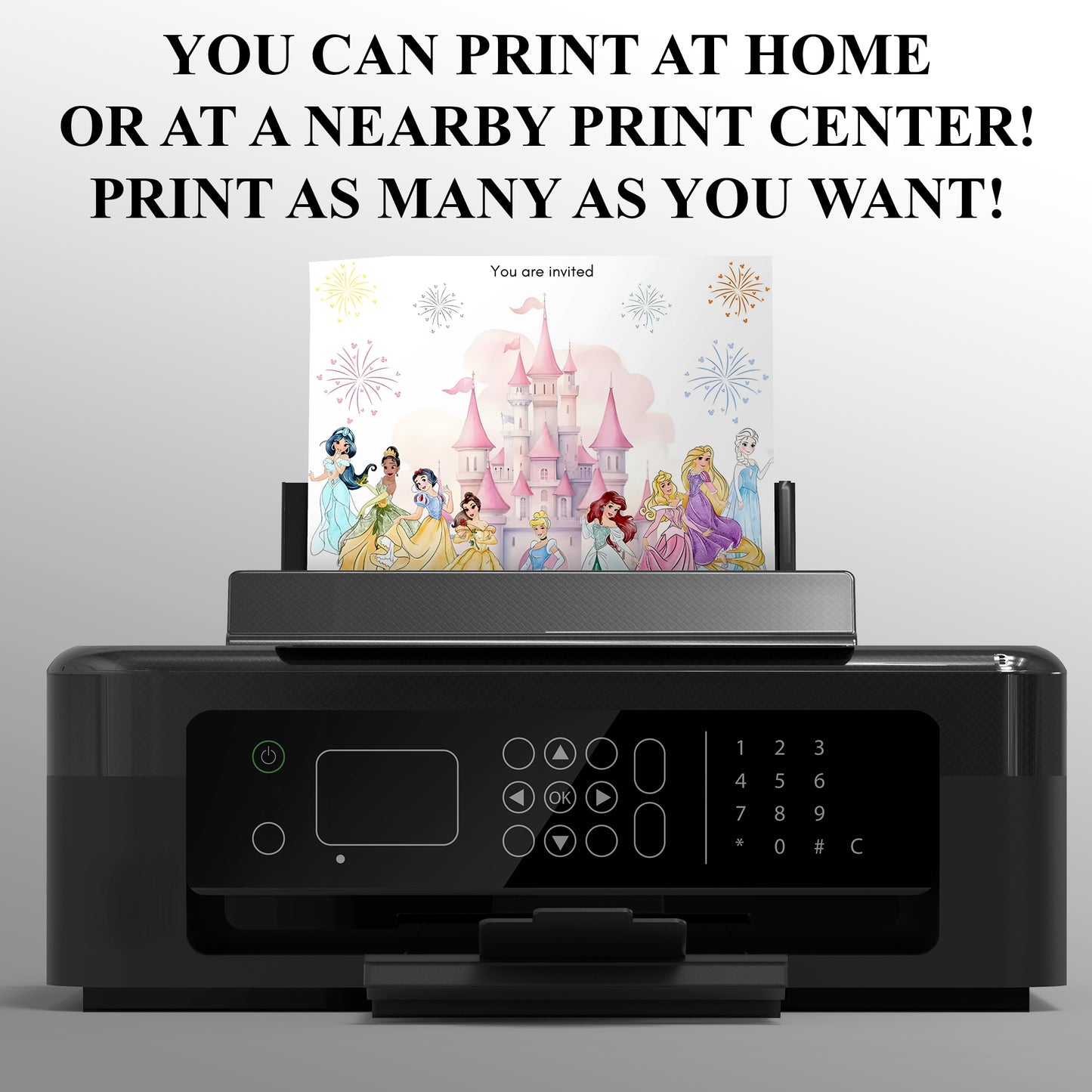 Disney Princess Birthday Invitation - CreativeRino