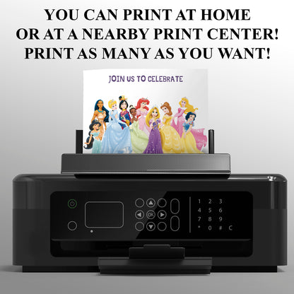 Disney Princess Birthday Party Invitation - CreativeRino
