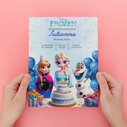 Disney Frozen Birthday invitation - CreativeRino