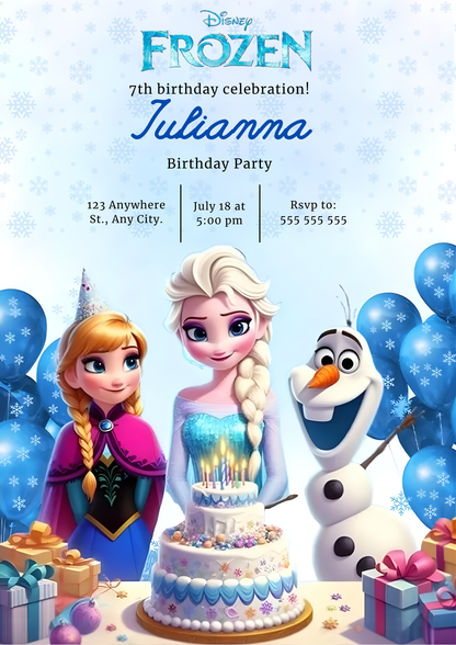 Disney Frozen Birthday invitation - CreativeRino