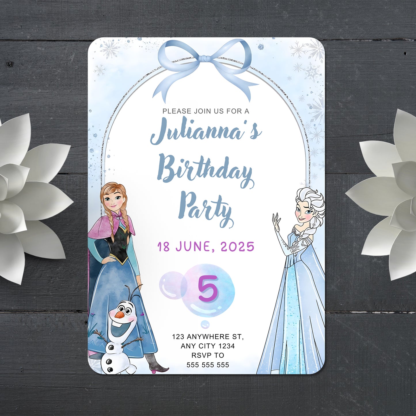 Disney Frozen Birthday Party Invitation - CreativeRino