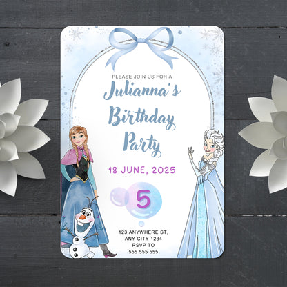 Disney Frozen Birthday Party Invitation - CreativeRino