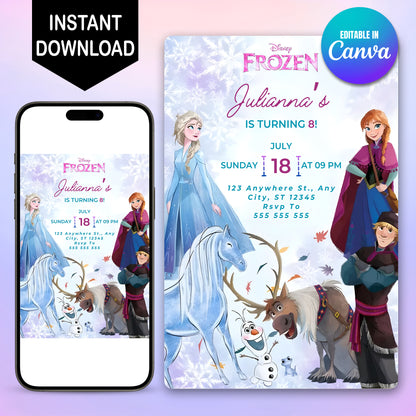 Frozen Birthday Invitation - CreativeRino