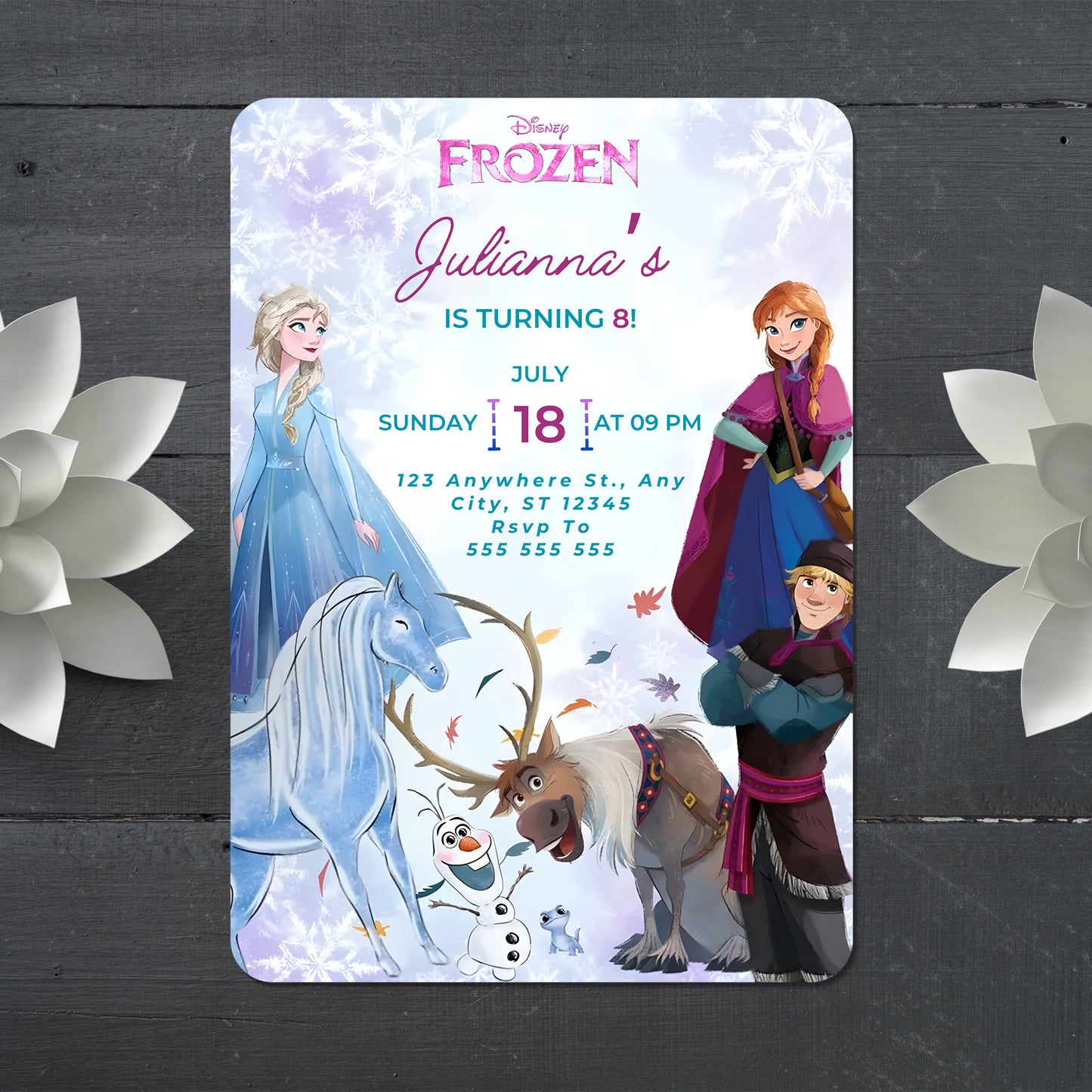 Frozen Birthday Invitation - CreativeRino