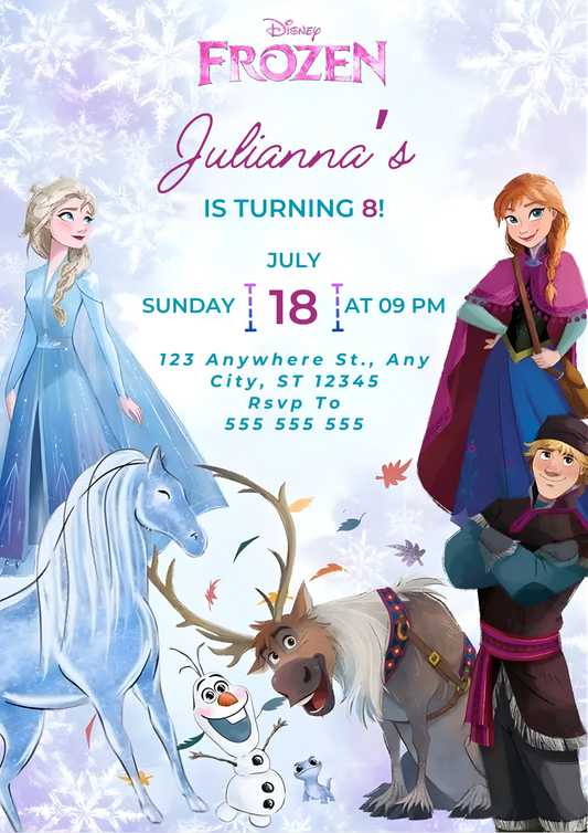 Frozen Birthday Invitation - CreativeRino