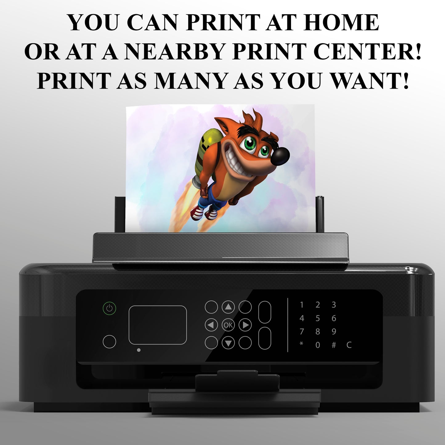 Printable Crash Bandicoot Birthday Invitation - CreativeRino