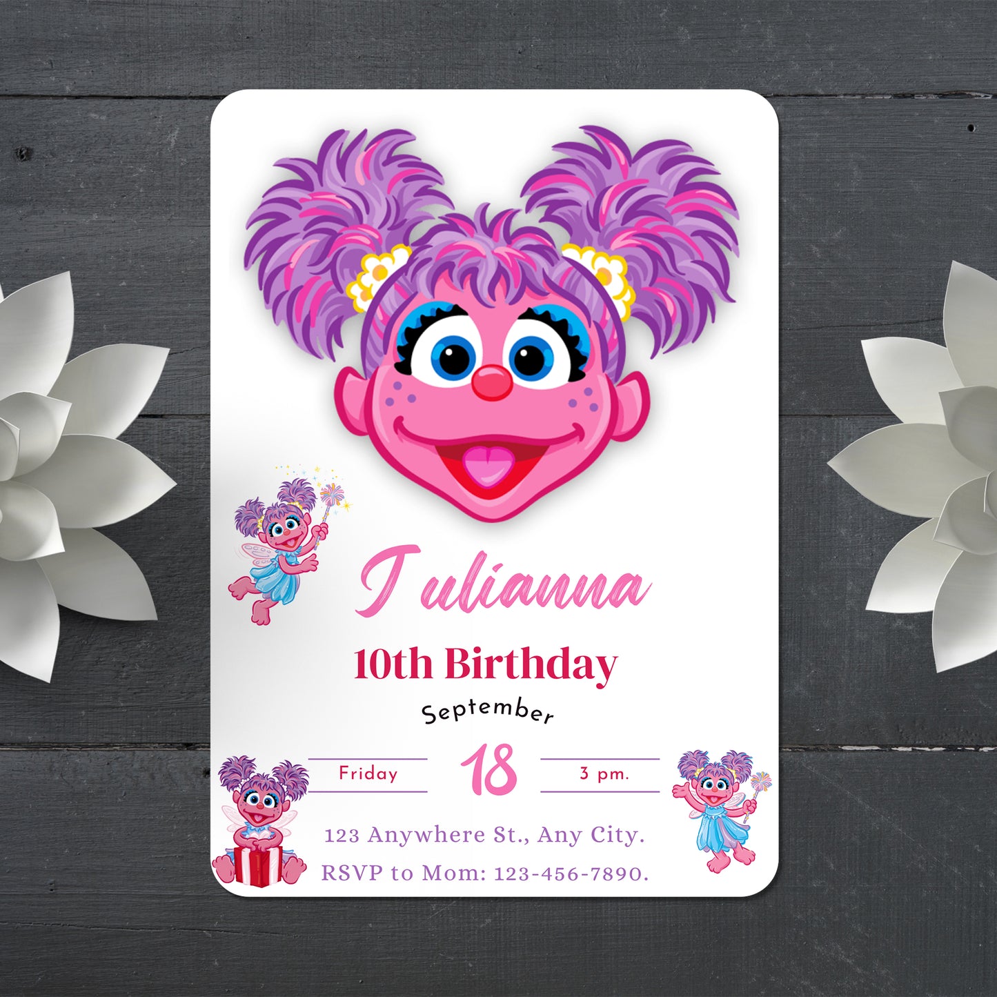 Abby Cadabby Birthday Invitation - CreativeRino