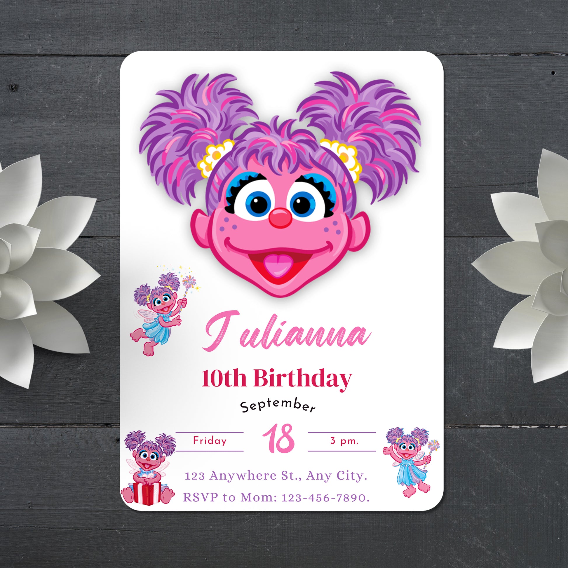 Abby Cadabby Birthday Invitation - CreativeRino