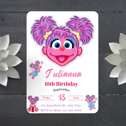 Abby Cadabby Birthday Invitation - CreativeRino