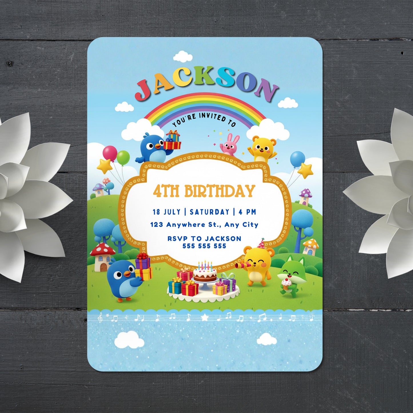 Badanamu Birthday Invitation - CreativeRino