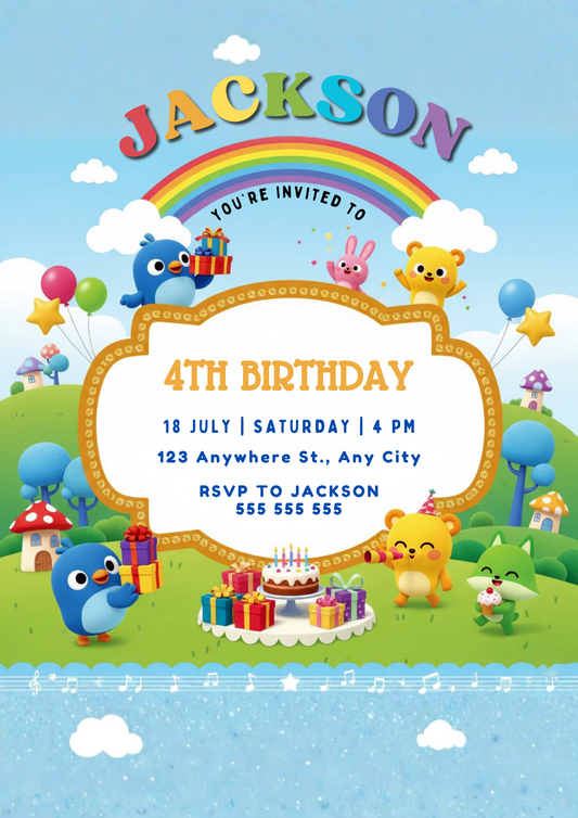 Badanamu Birthday Invitation - CreativeRino
