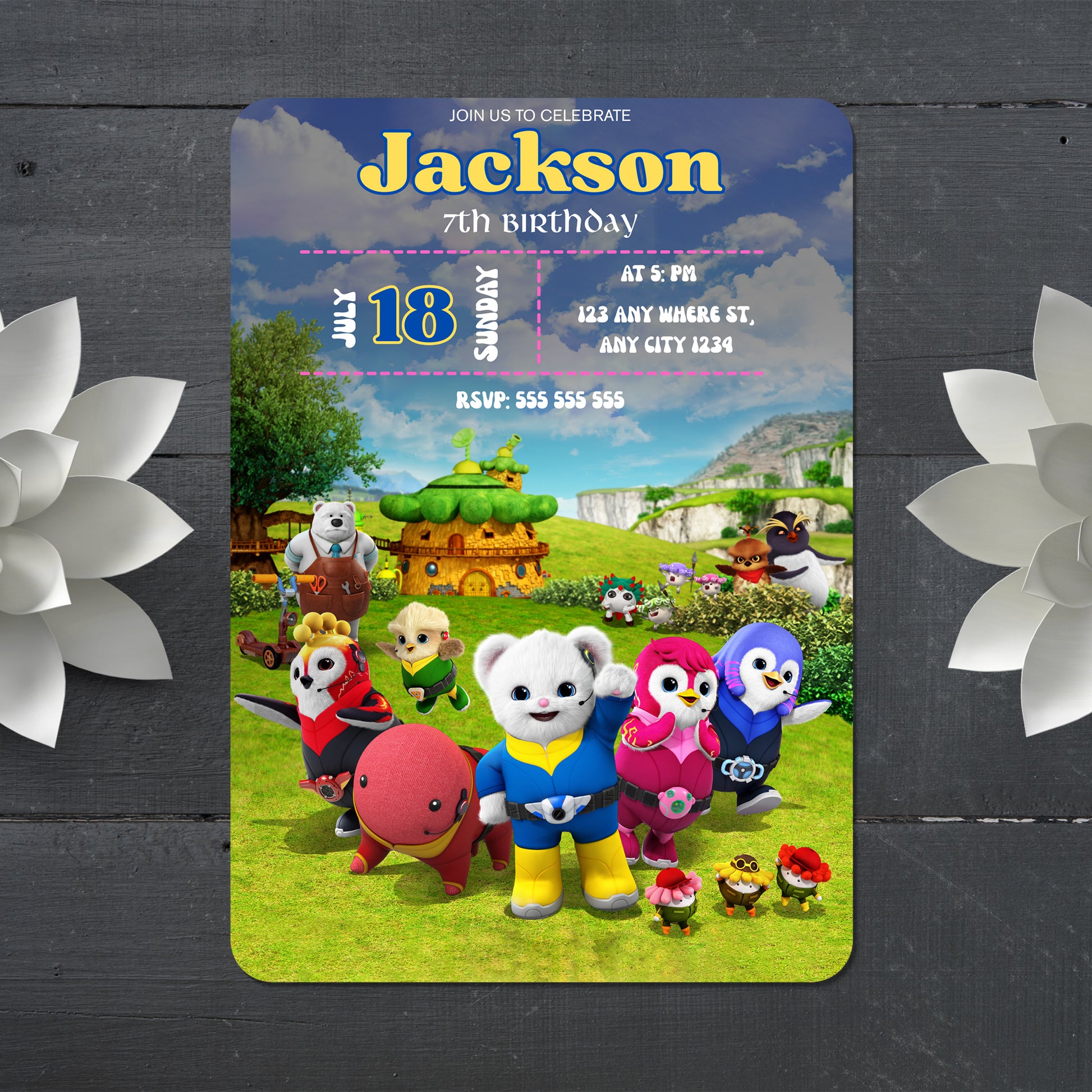 Editable Badanamu Birthday Invitation - CreativeRino