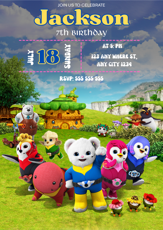 Editable Badanamu Birthday Invitation - CreativeRino