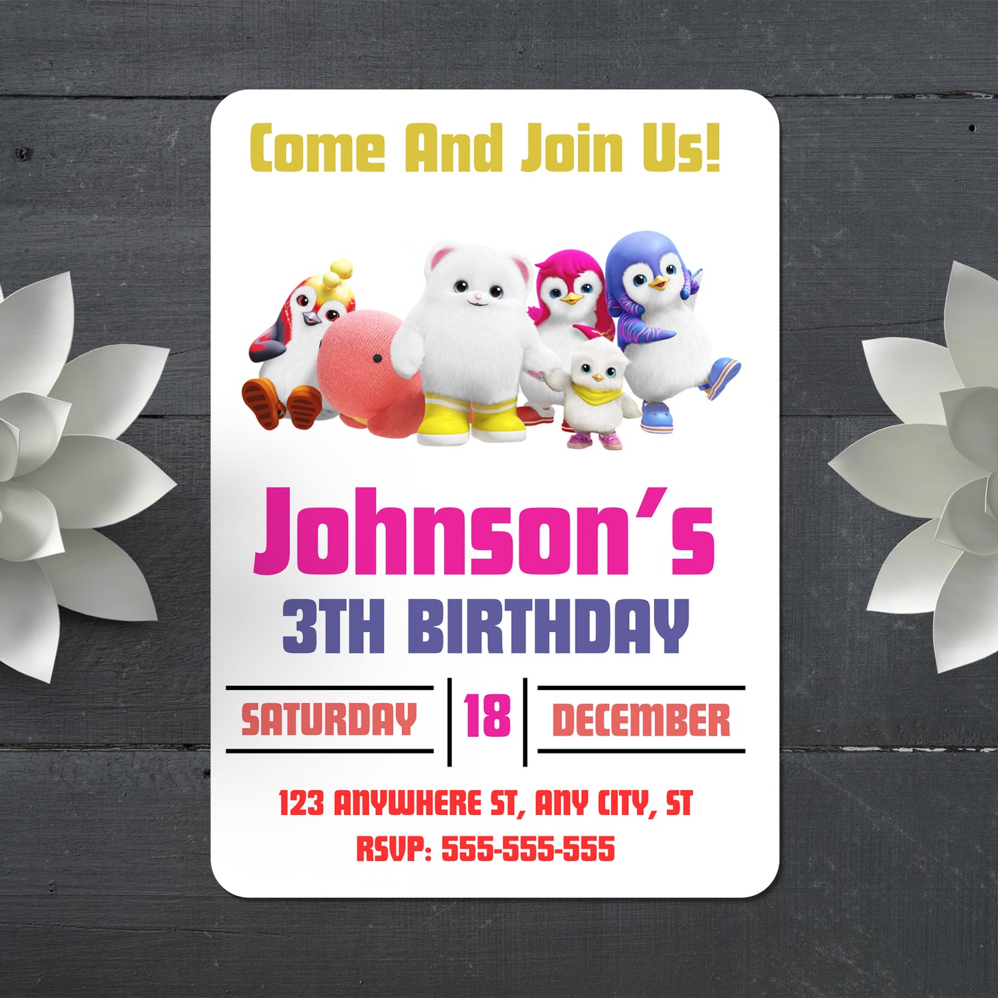 Badanamu Birthday Party Invitation - CreativeRino