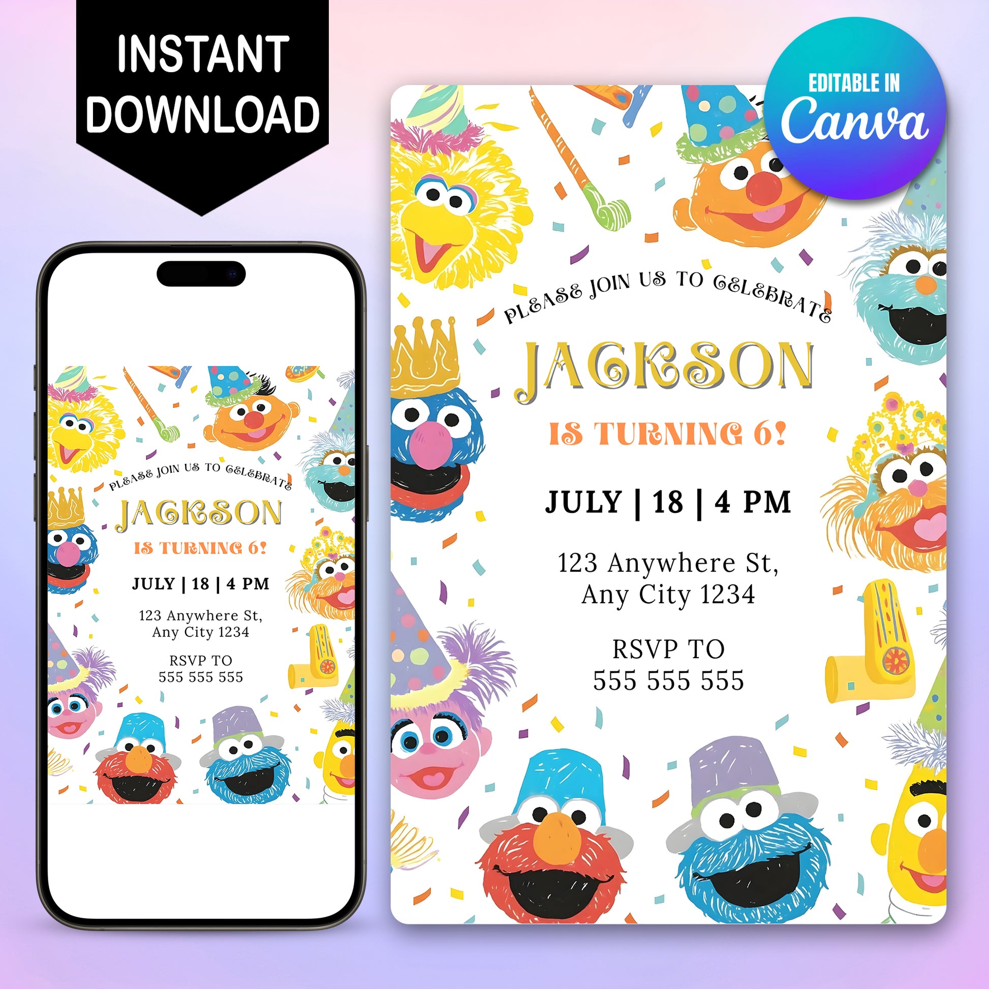 Abby Cadabby Birthday Party Invitation - CreativeRino