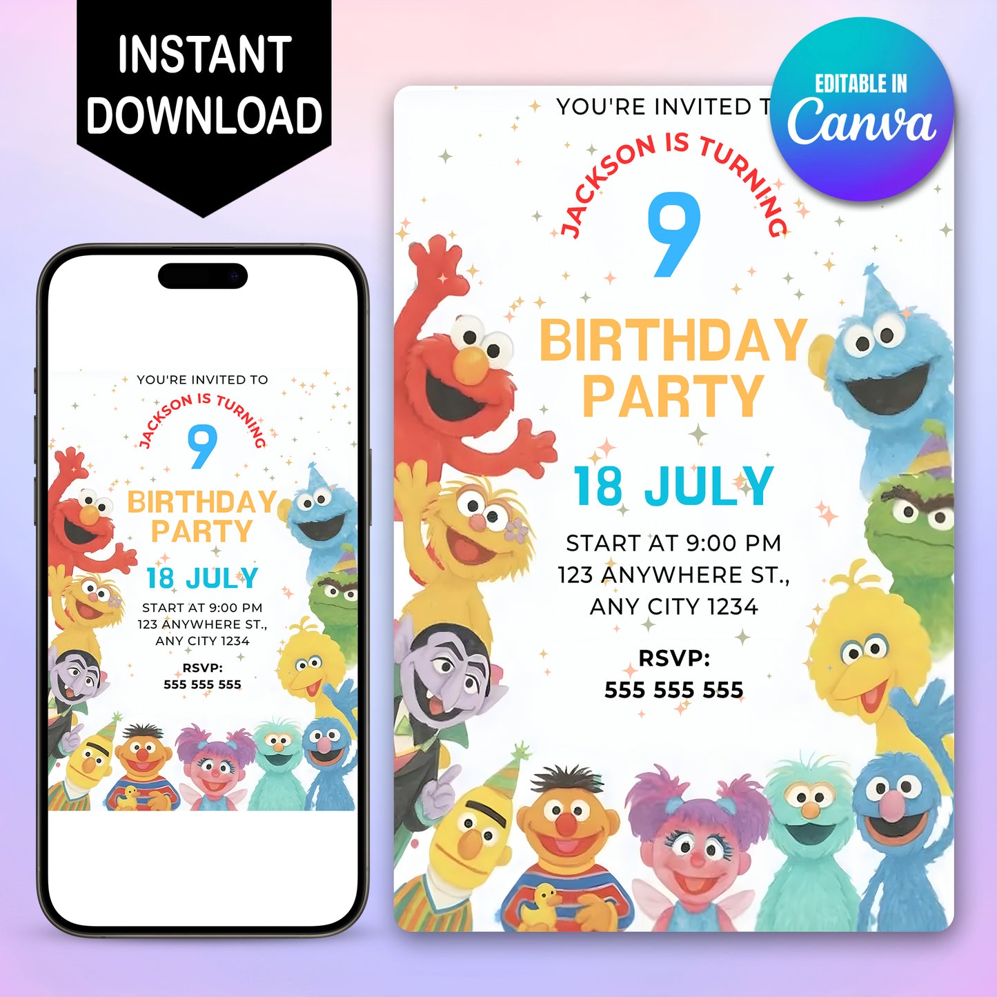 printable Abby Cadabby Birthday Invitation - CreativeRino