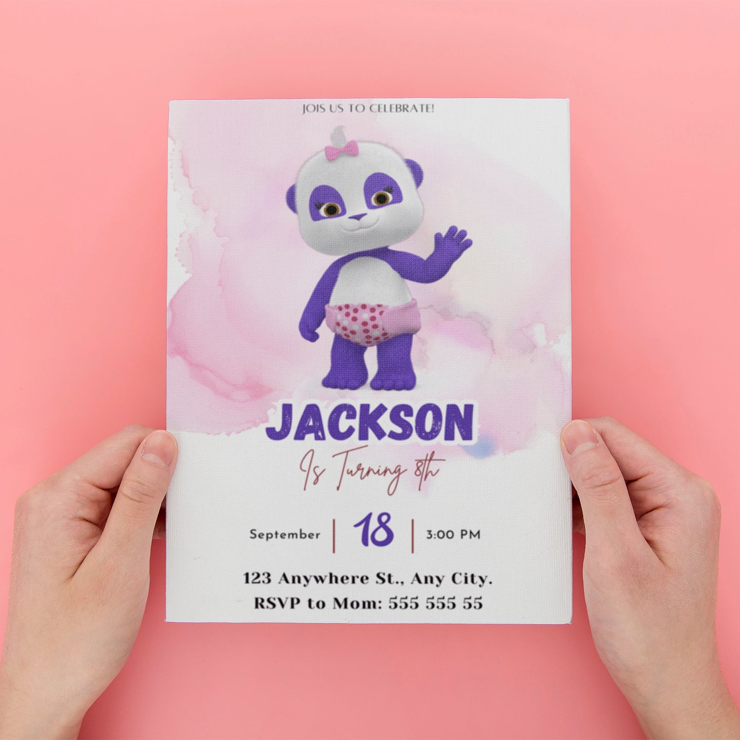 Word Party Birthday Canva Template - CreativeRino