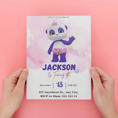 Word Party Birthday Canva Template - CreativeRino
