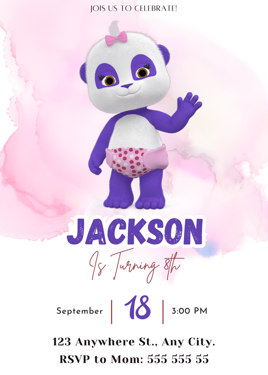 Word Party Birthday Canva Template - CreativeRino