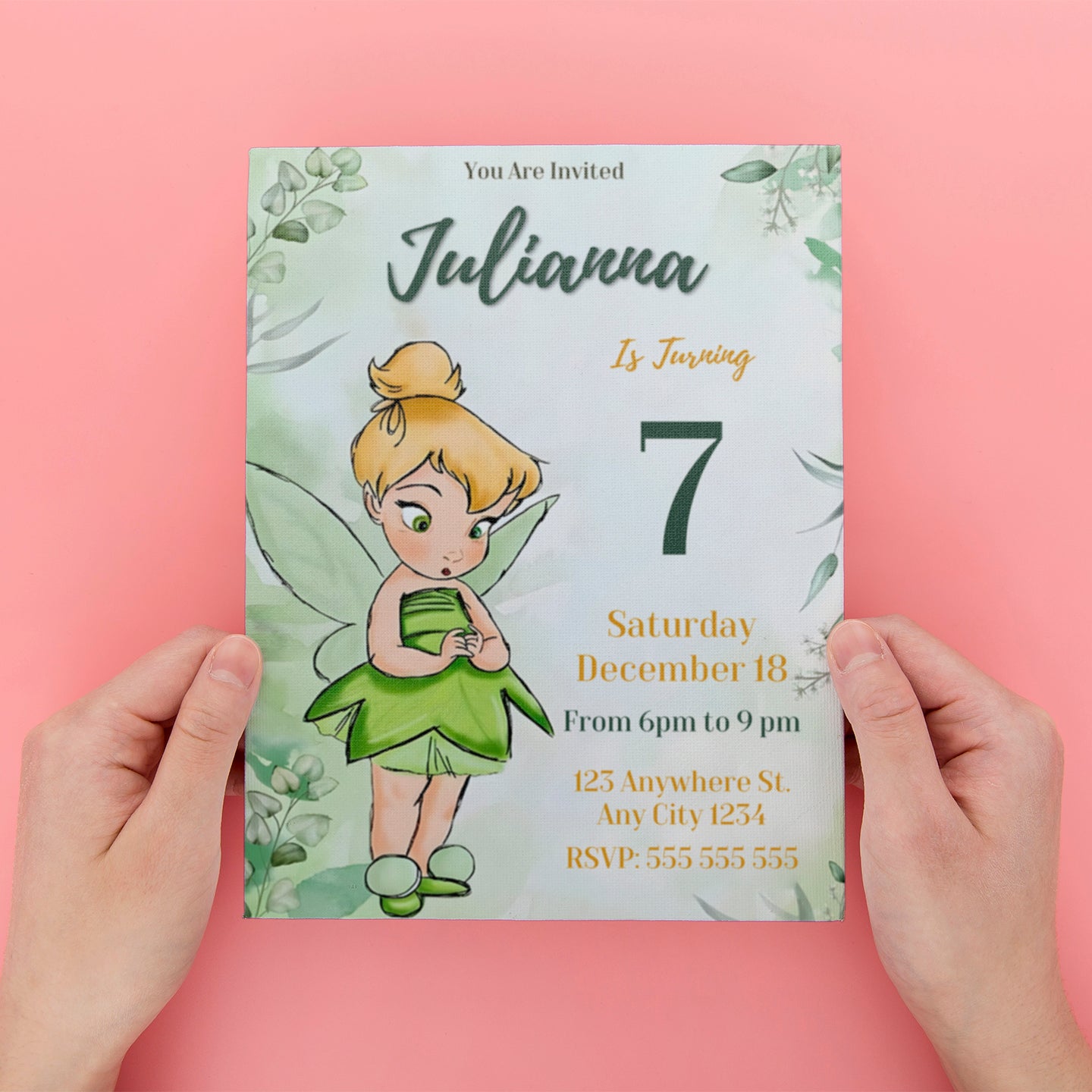 Tinker Bell Birthday Invitation - CreativeRino