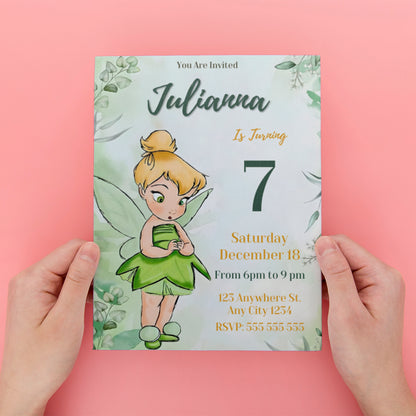 Tinker Bell Birthday Invitation - CreativeRino