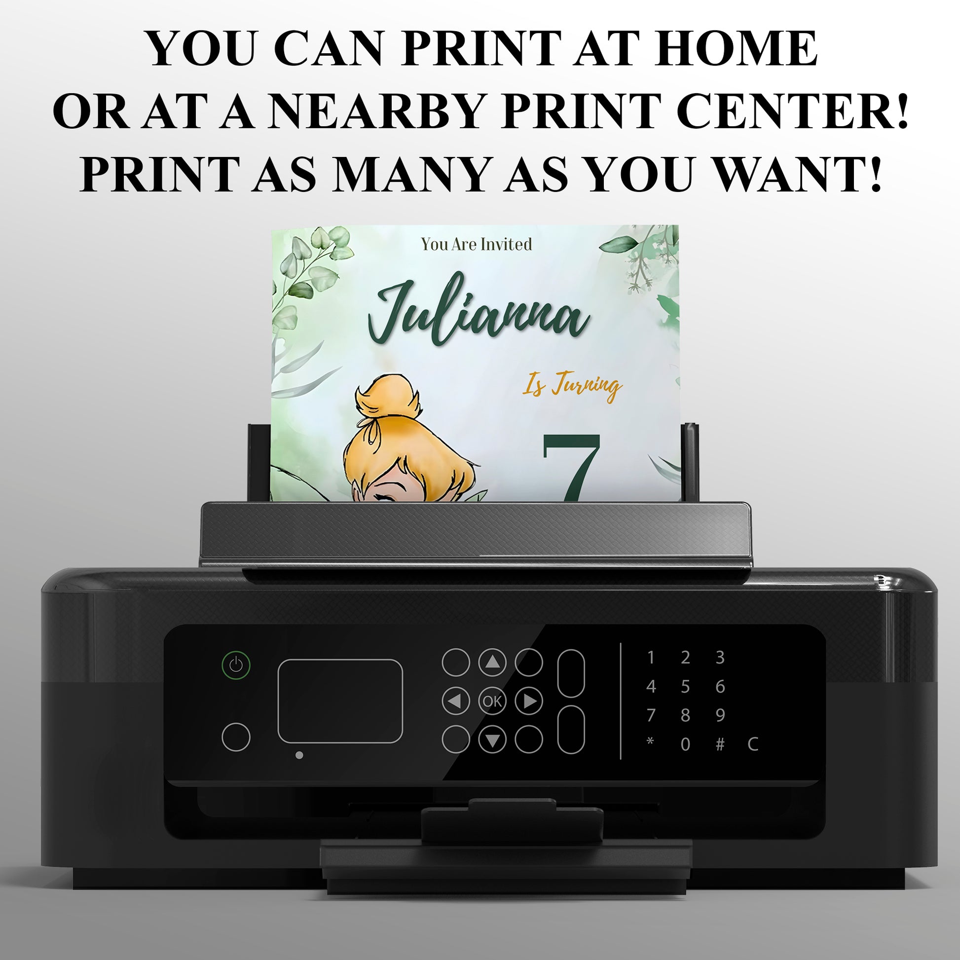 Tinker Bell Birthday Invitation - CreativeRino