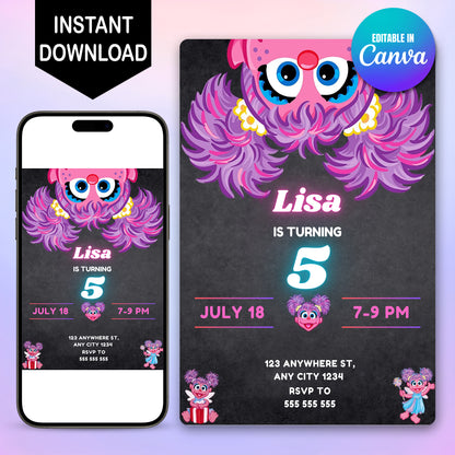 Printable Abby Cadabby Birthday Invitation - CreativeRino