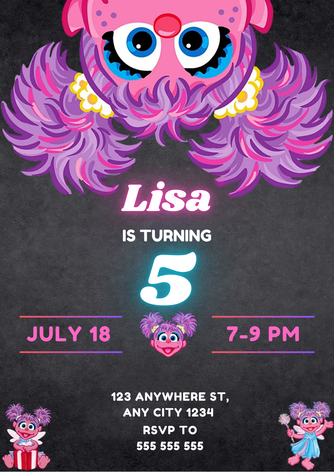Printable Abby Cadabby Birthday Invitation - CreativeRino