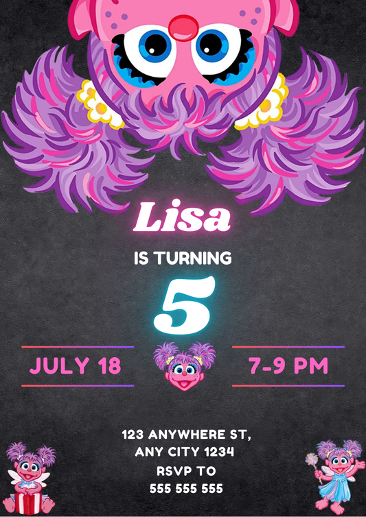 Printable Abby Cadabby Birthday Invitation - CreativeRino