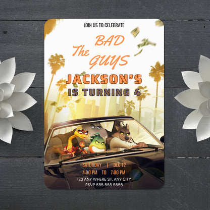 The Bad Guys Birthday Invitation Template - CreativeRino