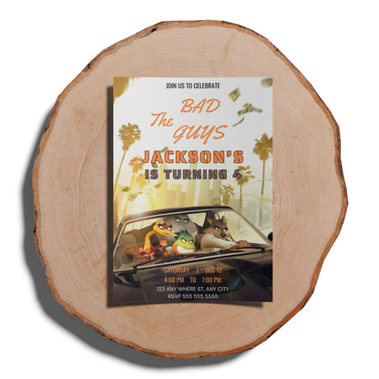The Bad Guys Birthday Invitation Template - CreativeRino