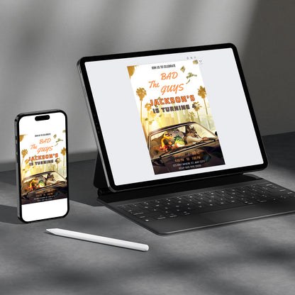 The Bad Guys Birthday Invitation Template - CreativeRino