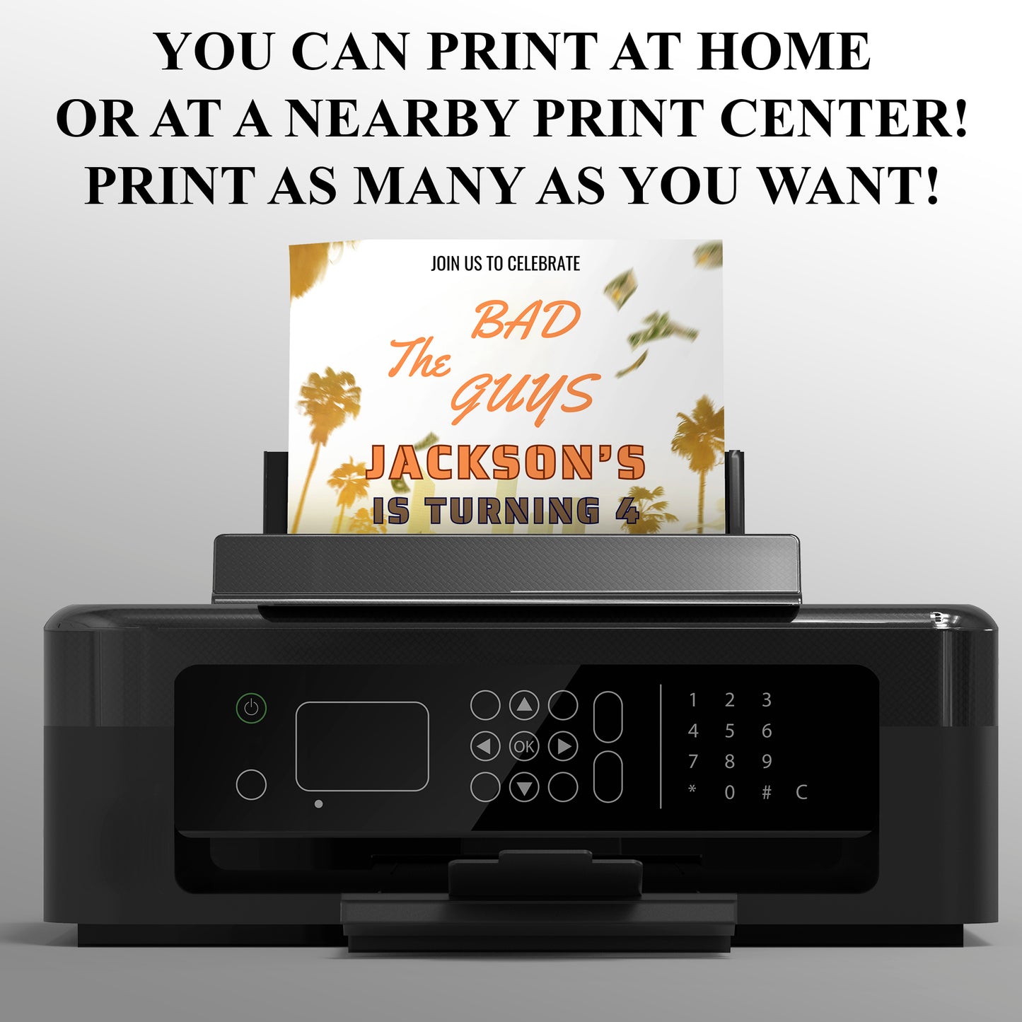 The Bad Guys Birthday Invitation Template