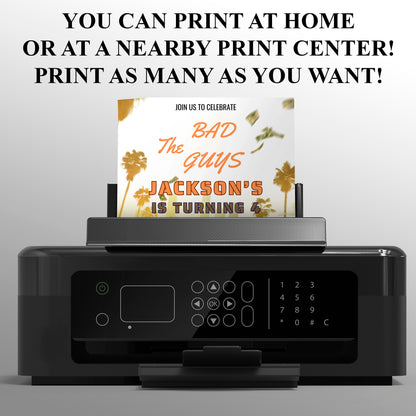 The Bad Guys Birthday Invitation Template - CreativeRino