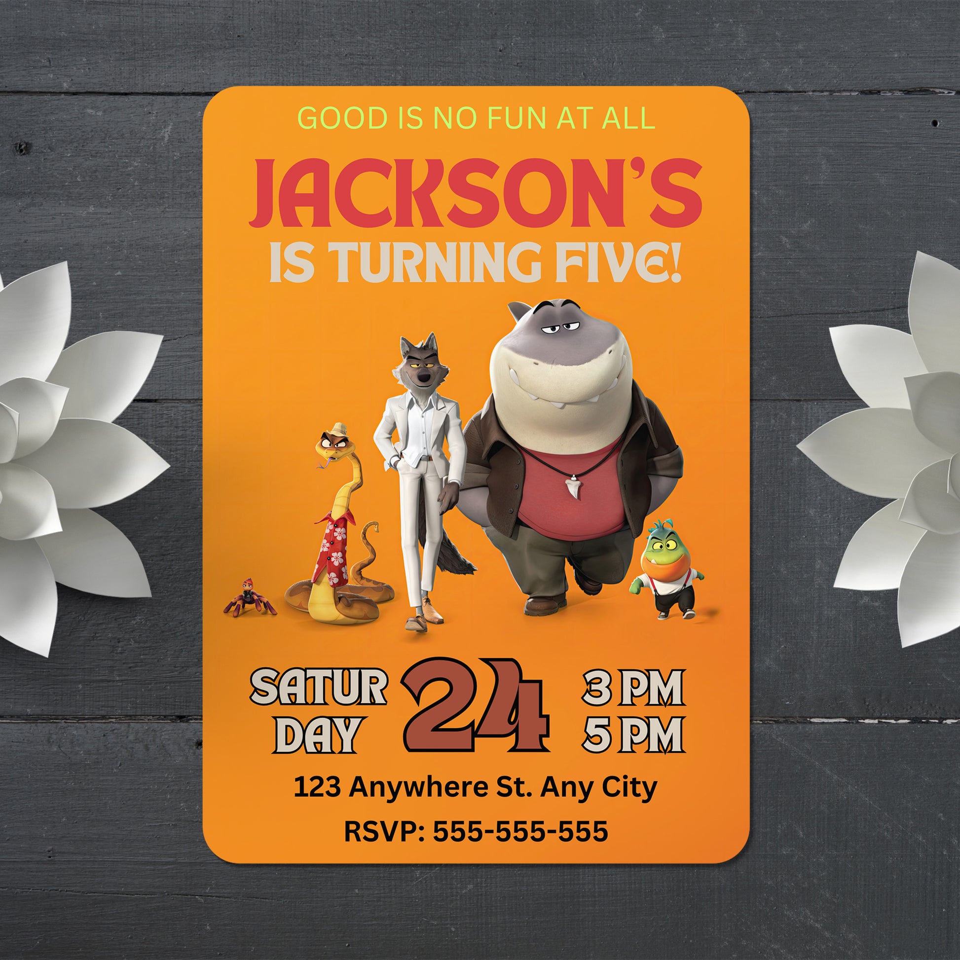 The Bad Guys Birthday Invitation Template - CreativeRino