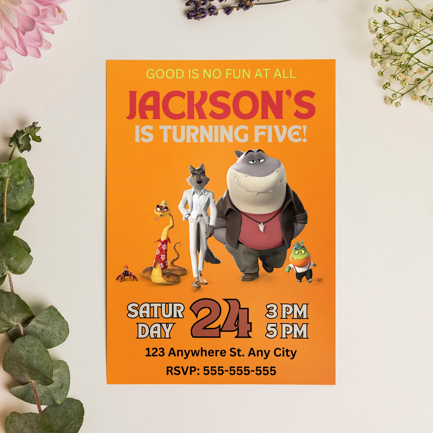 The Bad Guys Birthday Invitation Template - CreativeRino